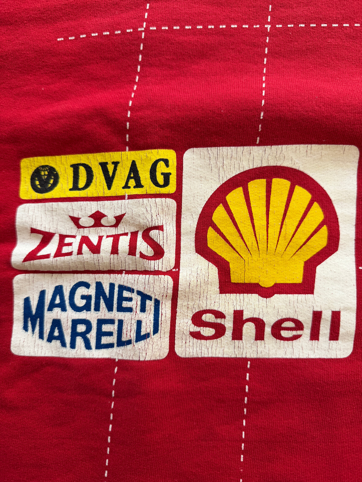 Vintage Michael Schumacher Formula 1 Sponsor Sweatshirt – OMP Racing – Ferrari Era – Red