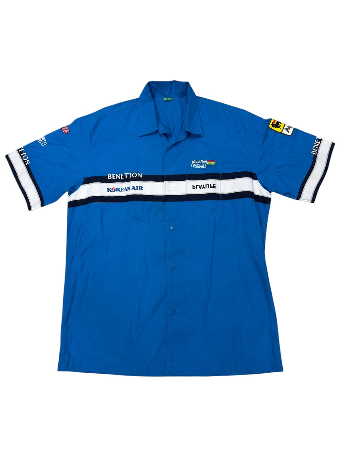 2001 Benetton Formula 1 Team Issue Crew Shirt | Korean Air Playlife Michelin | Authentic F1 Pit Crew