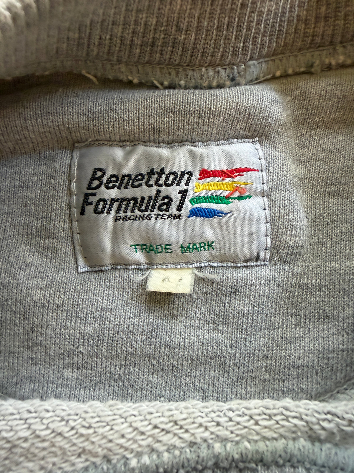 Vintage Benetton Formula 1 Racing Team Crewneck Sweatshirt – Rare BRT Power Racing Graphic – Made in Italy Era