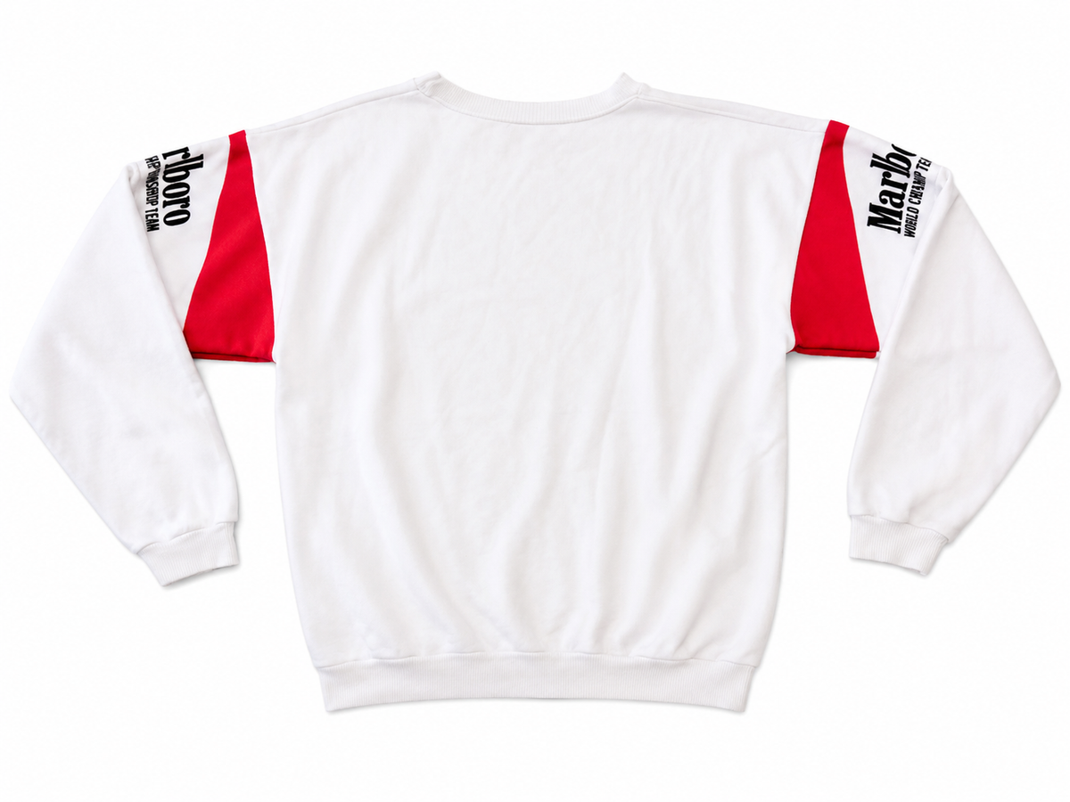 Vintage Marlboro World Championship Team Crewneck Sweatshirt – Tobacco Racing Teamwear – Made in Italy Style