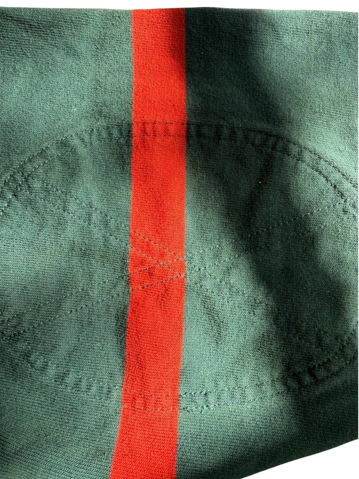 Vintage Polo Ralph Lauren Hooded Rugby Shirt | Forest Green & Red Stripe | Elbow Patch 2XB