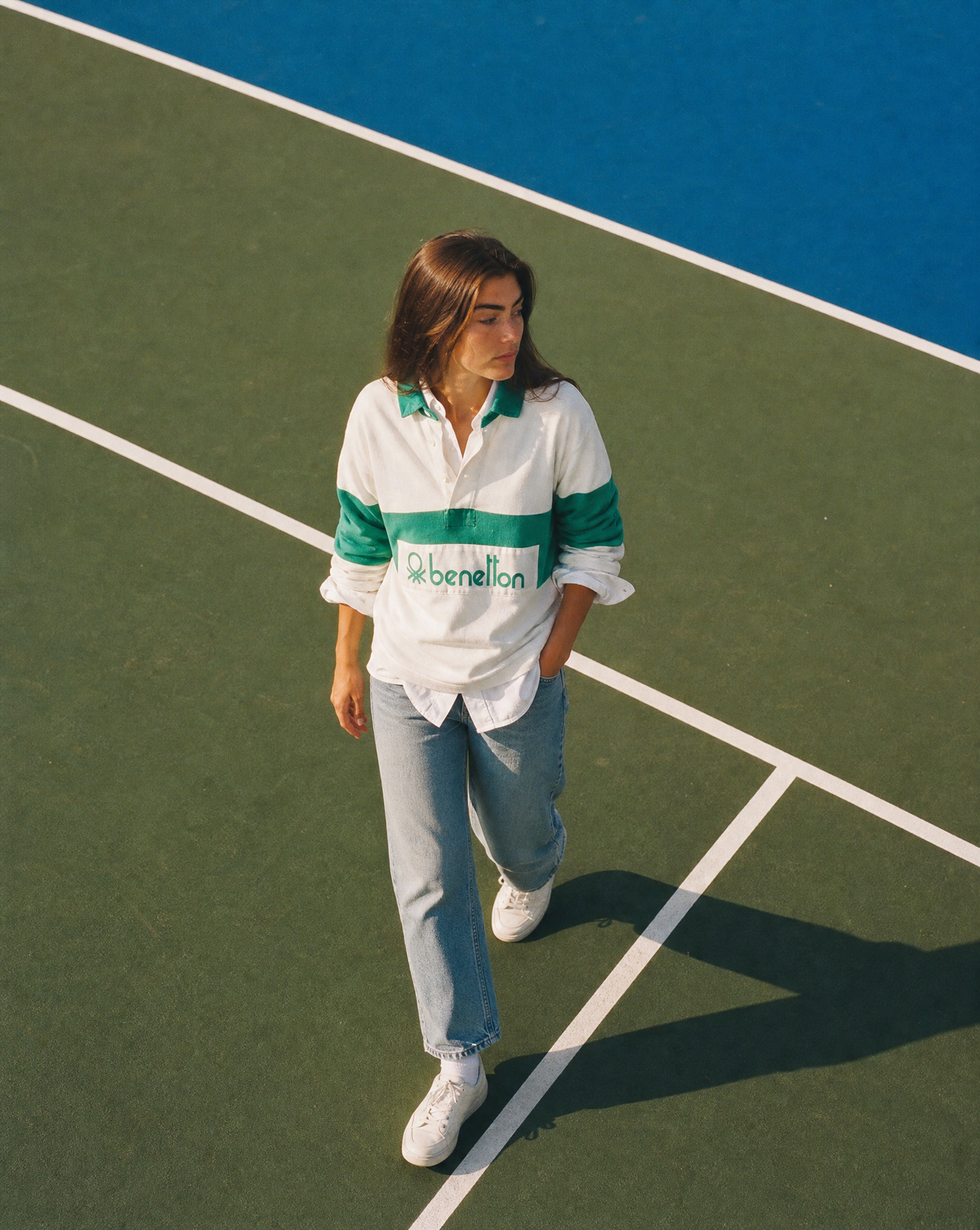 Benetton Colorblock Rugby — Made in Italy — M