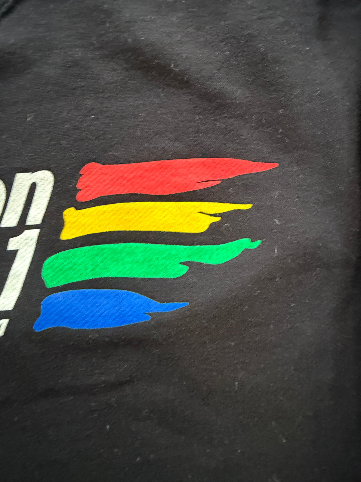 Vintage 1990s Benetton Formula 1 Racing Team Crewneck Sweatshirt — Black - Large