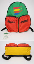 NOS Vintage Benetton Formula 1 Racing Team Backpack w/ Original Retail Tag (c.1989–1993)