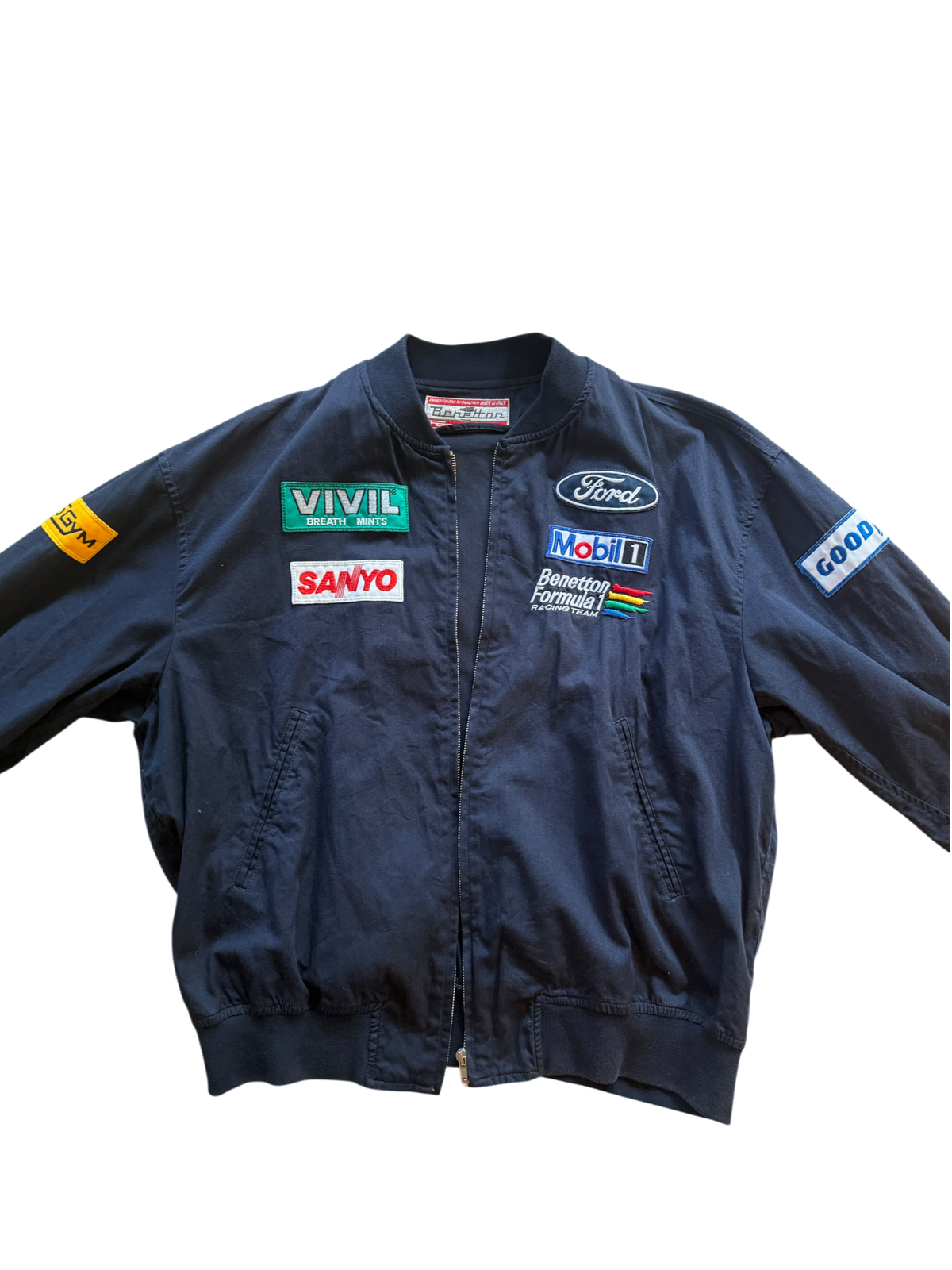 Vintage Benetton Formula 1 Camel Racing Team Bomber Jacket | Ford Zetec-R Era | 1990s F1