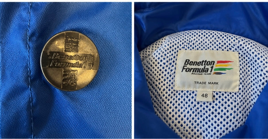 1990s Benetton Formula 1 Team Windbreaker Jacket – Size 48