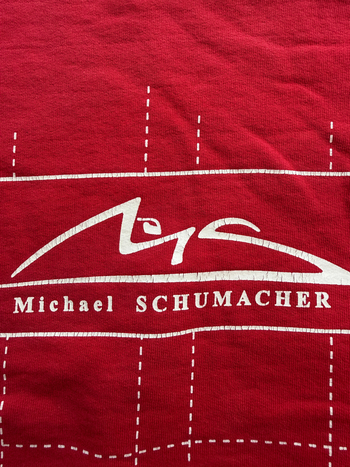 Vintage Michael Schumacher Formula 1 Sponsor Sweatshirt – OMP Racing – Ferrari Era – Red