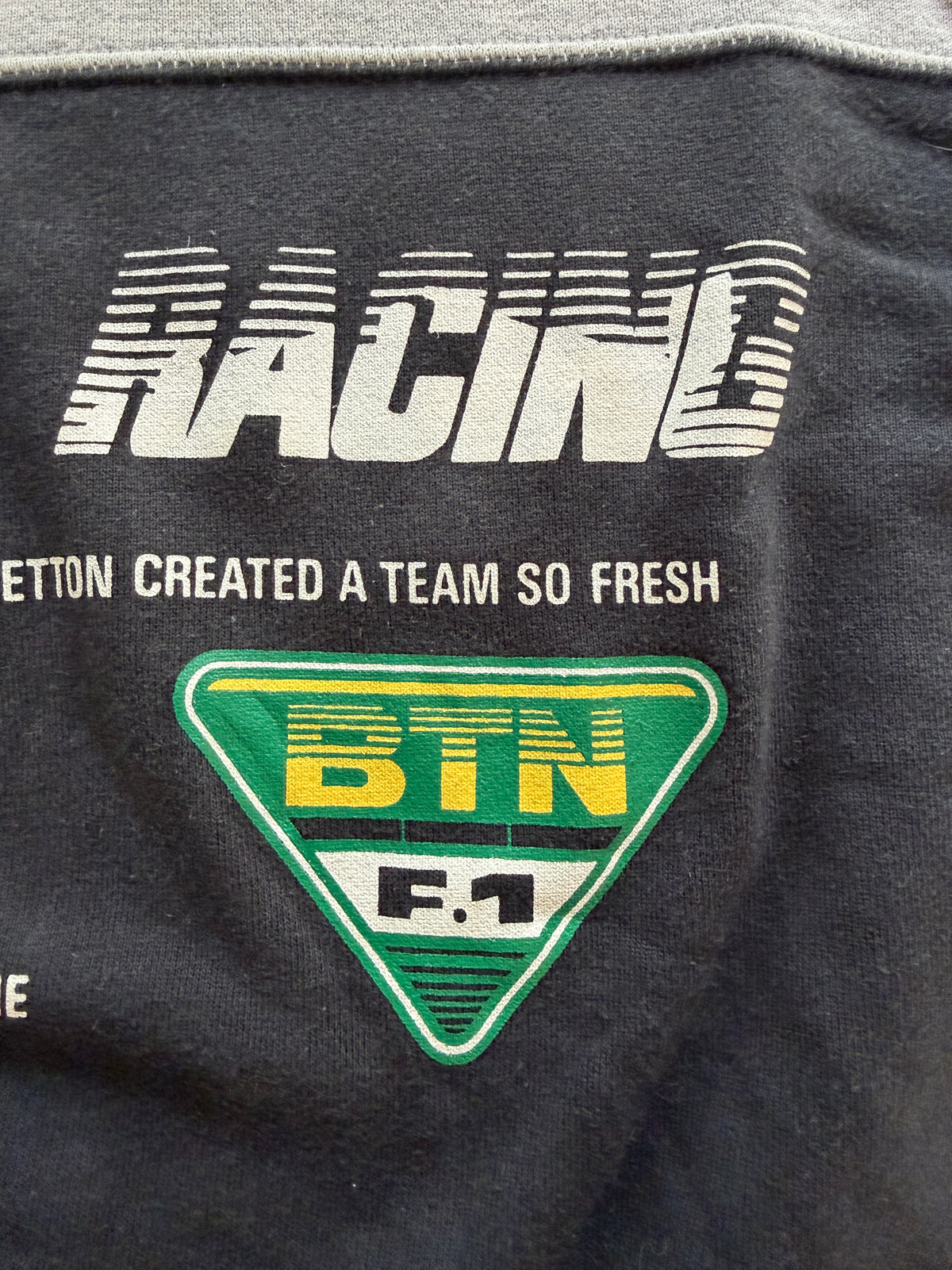 Vintage Benetton Formula 1 Racing Team Crewneck Sweatshirt – Rare BRT Power Racing Graphic – Made in Italy Era