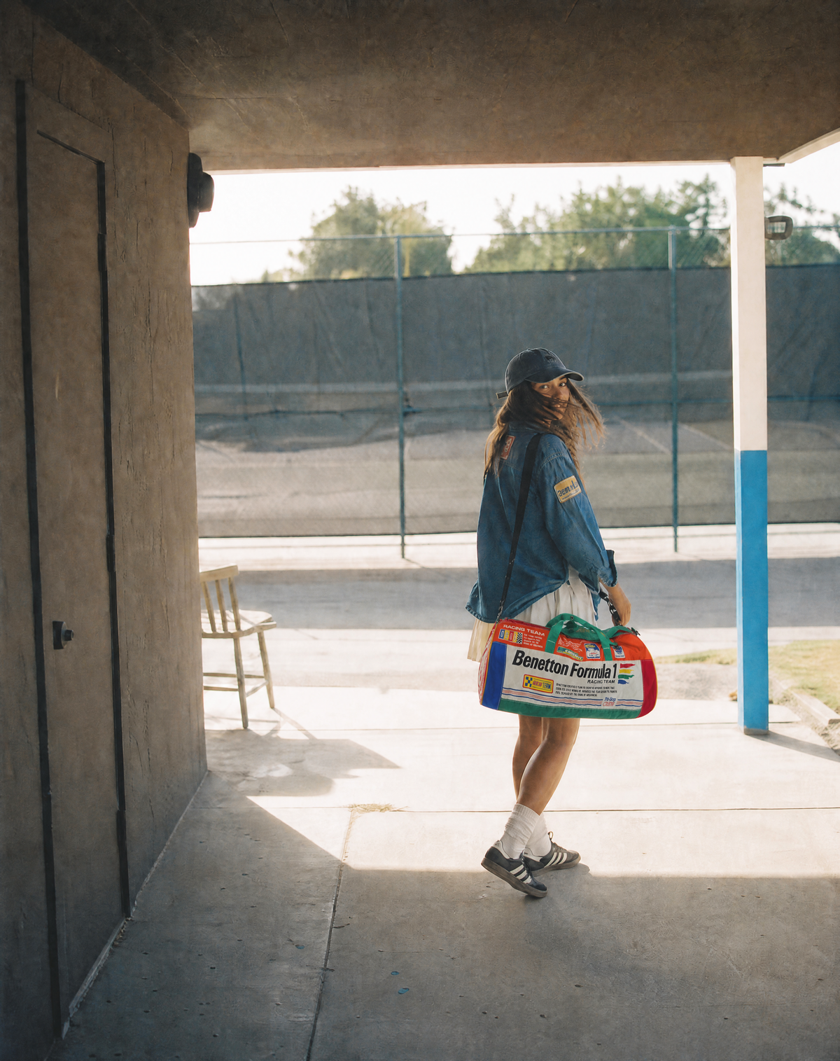 Benetton Formula 1 Racing Team Barrel Bag — 1989