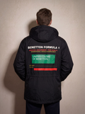 Authentic 1990s Benetton Formula 1 Racing Team Paddock Parka Jacket – Schumacher Era – Size 46