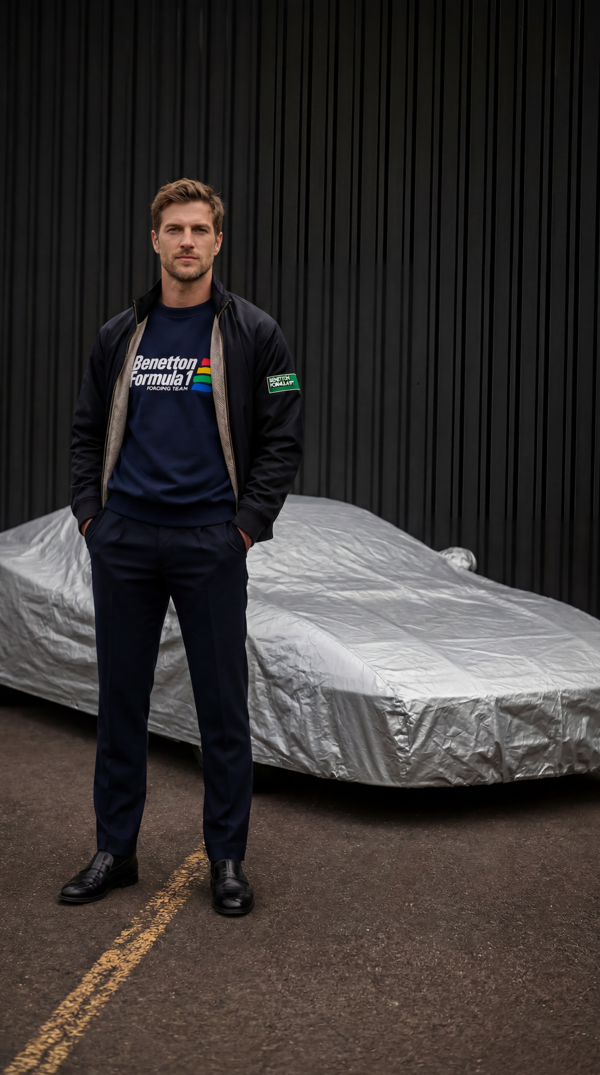 Vintage Benetton Formula 1 Racing Team Crewneck Sweatshirt – Large – Benetton SportSystem