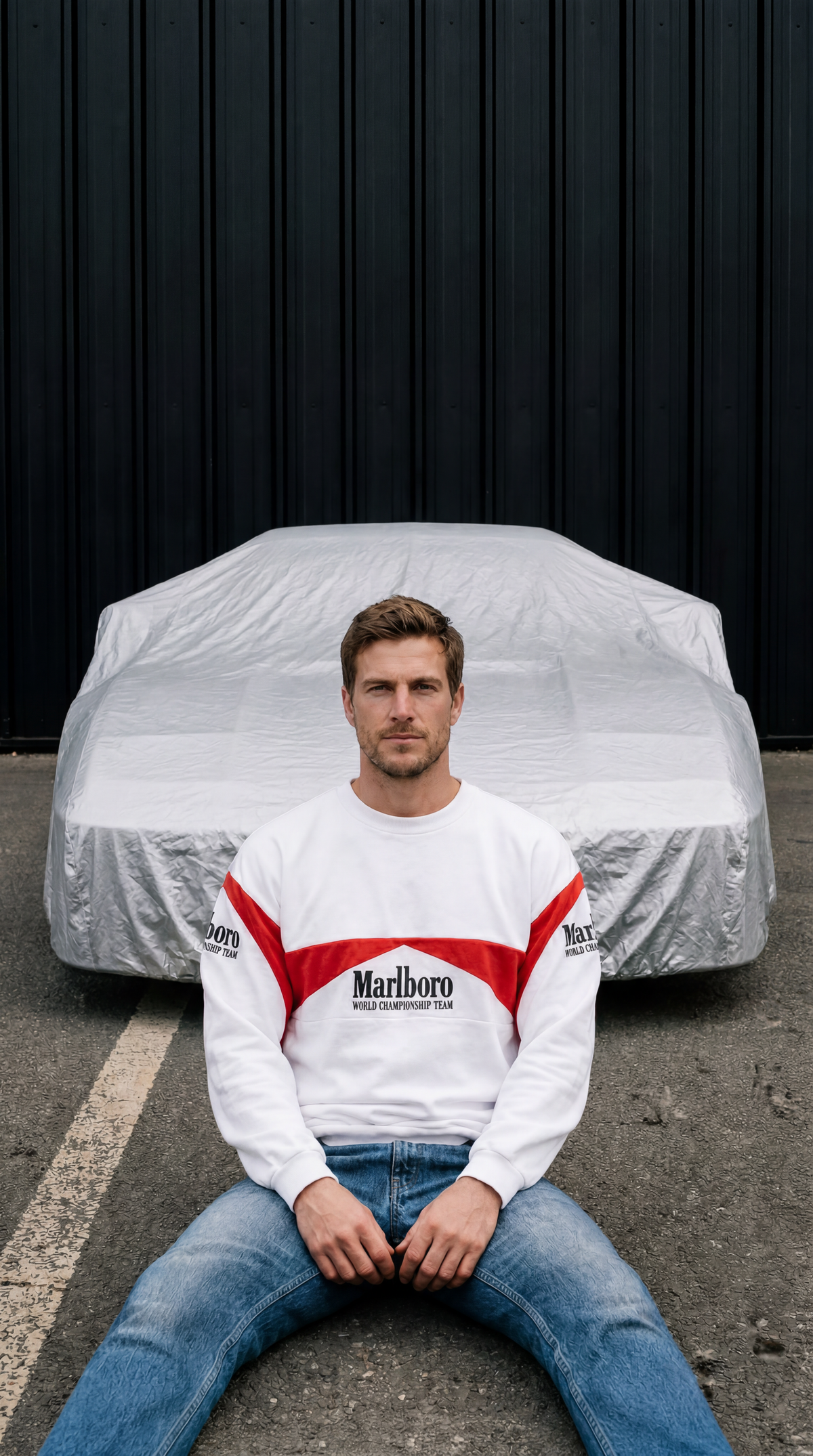 Vintage Marlboro World Championship Team Crewneck Sweatshirt – Tobacco Racing Teamwear – Made in Italy Style