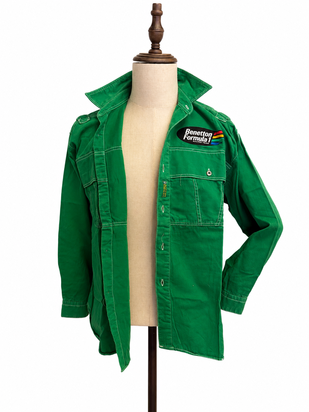 Vintage Benetton Formula Utility Overshirt – Heavy Cotton Workwear – Size 48