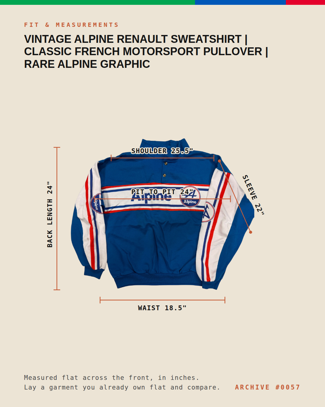 Vintage Alpine Renault Sweatshirt | Classic French Motorsport Pullover | Rare Alpine Graphic