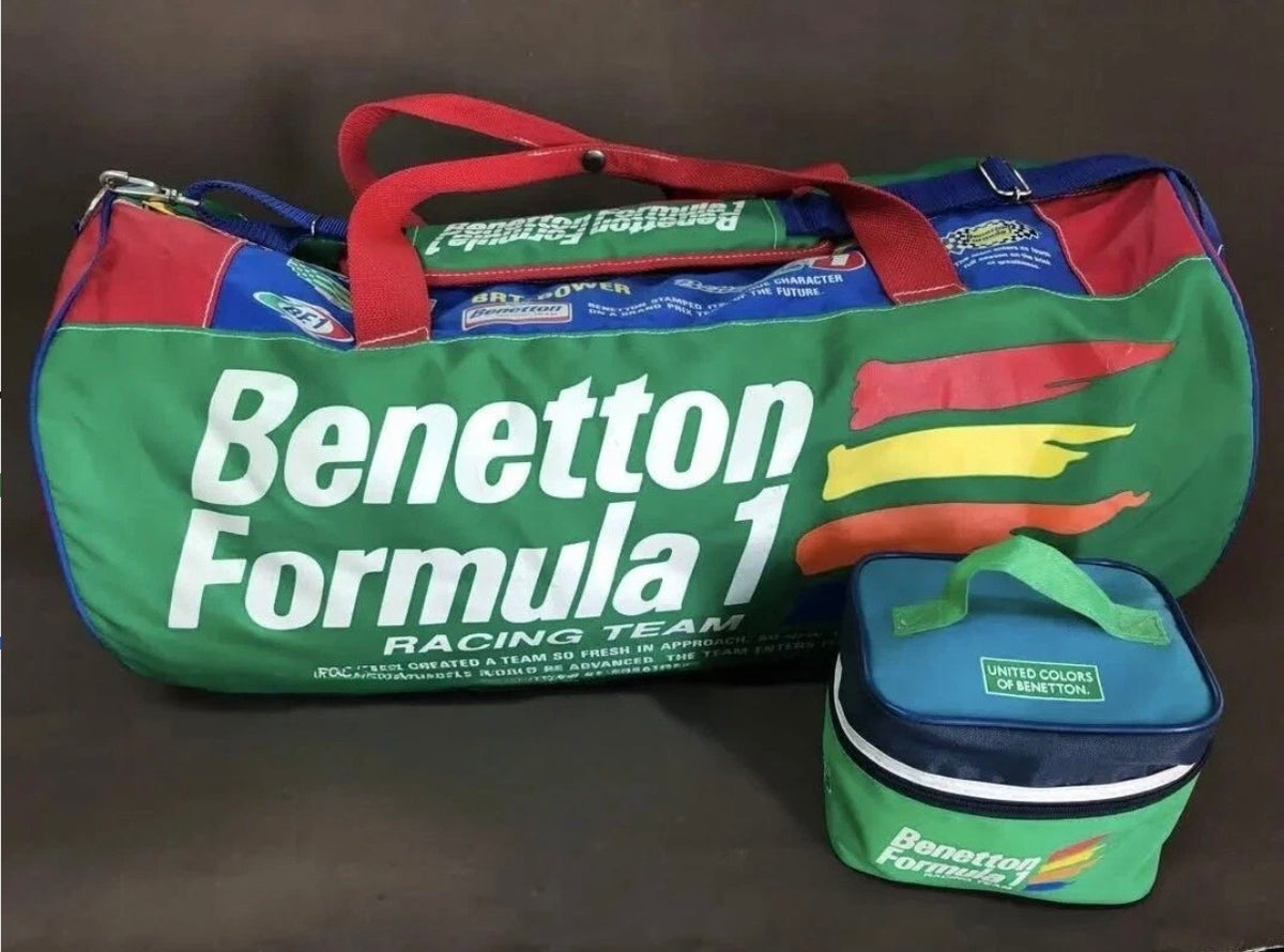 Benetton Formula 1 Racing Team Duffle Bag Set | Vintage 1990s Unused