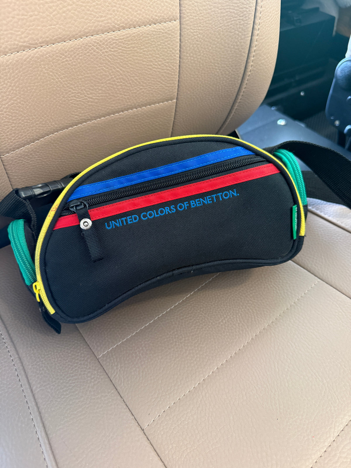 Vintage United Colors of Benetton Colorblock Belt Bag / Waist Pack – Deadstock 1990s Formula 1 Era